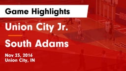 Union City Jr.  vs South Adams  Game Highlights - Nov 23, 2016
