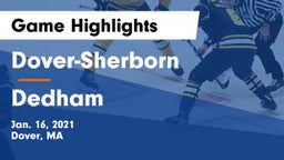 Dover-Sherborn  vs Dedham  Game Highlights - Jan. 16, 2021