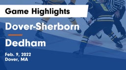 Dover-Sherborn  vs Dedham  Game Highlights - Feb. 9, 2022