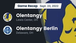 Recap: Olentangy  vs. Olentangy Berlin  2022
