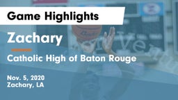 Zachary  vs Catholic High of Baton Rouge Game Highlights - Nov. 5, 2020