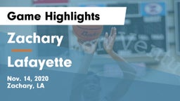 Zachary  vs Lafayette  Game Highlights - Nov. 14, 2020