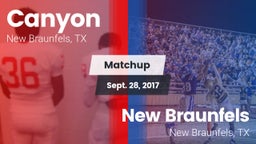 Matchup: Canyon  vs. New Braunfels  2017