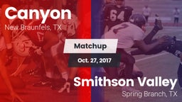 Matchup: Canyon  vs. Smithson Valley  2017