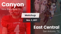 Matchup: Canyon  vs. East Central  2017