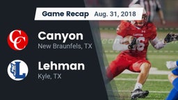 Recap: Canyon  vs. Lehman  2018