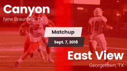 Matchup: Canyon  vs. East View  2018