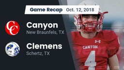 Recap: Canyon  vs. Clemens  2018