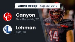Recap: Canyon  vs. Lehman  2019