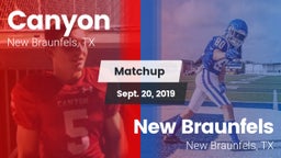 Matchup: Canyon  vs. New Braunfels  2019