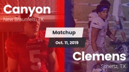 Matchup: Canyon  vs. Clemens  2019