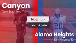 Matchup: Canyon  vs. Alamo Heights  2020