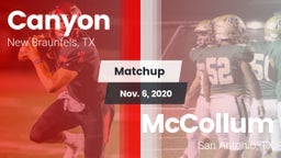 Matchup: Canyon  vs. McCollum  2020