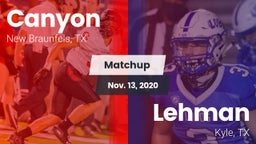 Matchup: Canyon  vs. Lehman  2020