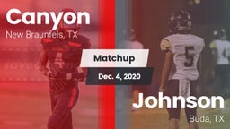 Matchup: Canyon  vs. Johnson  2020