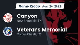 Recap: Canyon  vs. Veterans Memorial  2022