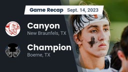 Recap: Canyon  vs. Champion  2023