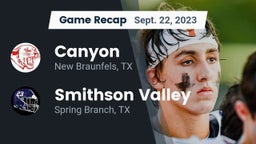 Recap: Canyon  vs. Smithson Valley  2023