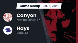 Recap: Canyon  vs. Hays  2023