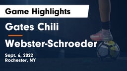Gates Chili  vs Webster-Schroeder  Game Highlights - Sept. 6, 2022
