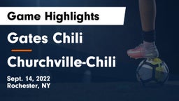 Gates Chili  vs Churchville-Chili  Game Highlights - Sept. 14, 2022