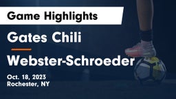 Gates Chili  vs Webster-Schroeder  Game Highlights - Oct. 18, 2023