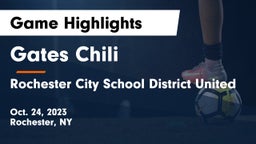 Gates Chili  vs Rochester City School District United Game Highlights - Oct. 24, 2023