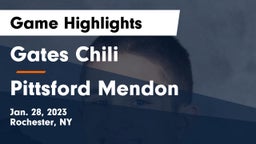 Gates Chili  vs Pittsford Mendon Game Highlights - Jan. 28, 2023