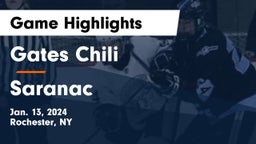 Gates Chili  vs Saranac  Game Highlights - Jan. 13, 2024
