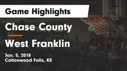 Chase County  vs West Franklin  Game Highlights - Jan. 5, 2018