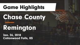 Chase County  vs Remington  Game Highlights - Jan. 26, 2018