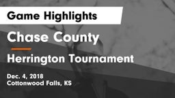 Chase County  vs Herrington Tournament Game Highlights - Dec. 4, 2018