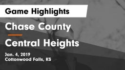 Chase County  vs Central Heights  Game Highlights - Jan. 4, 2019