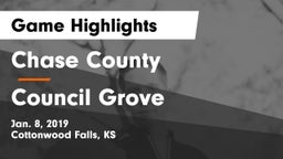 Chase County  vs Council Grove  Game Highlights - Jan. 8, 2019