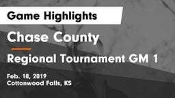 Chase County  vs Regional Tournament GM 1 Game Highlights - Feb. 18, 2019