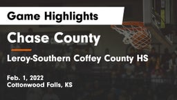 Chase County  vs Leroy-Southern Coffey County HS Game Highlights - Feb. 1, 2022