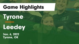 Tyrone  vs Leedey  Game Highlights - Jan. 6, 2022