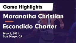 Maranatha Christian  vs Escondido Charter  Game Highlights - May 6, 2021