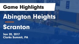 Abington Heights  vs Scranton  Game Highlights - Jan 20, 2017
