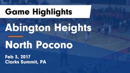 Abington Heights  vs North Pocono  Game Highlights - Feb 3, 2017