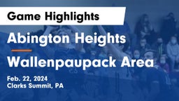 Abington Heights  vs Wallenpaupack Area  Game Highlights - Feb. 22, 2024