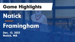 Natick  vs Framingham  Game Highlights - Dec. 13, 2022