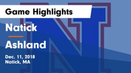 Natick  vs Ashland  Game Highlights - Dec. 11, 2018