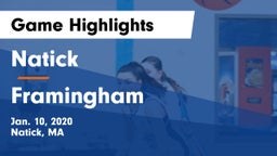 Natick  vs Framingham  Game Highlights - Jan. 10, 2020