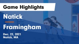 Natick  vs Framingham  Game Highlights - Dec. 22, 2021