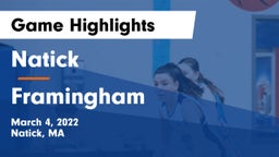 Natick  vs Framingham  Game Highlights - March 4, 2022