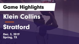 Klein Collins  vs Stratford  Game Highlights - Dec. 3, 2019
