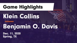Klein Collins  vs Benjamin O. Davis  Game Highlights - Dec. 11, 2020