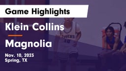 Klein Collins  vs Magnolia  Game Highlights - Nov. 10, 2023