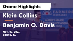 Klein Collins  vs Benjamin O. Davis  Game Highlights - Nov. 20, 2023